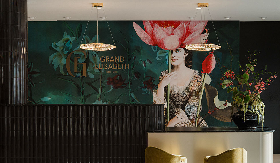 Die Rezeption des Hotel Grand Elisabeth in Bad Ischl
